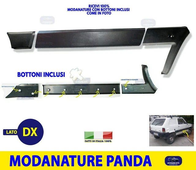 AG RICAMBI - Set Modanature Laterali Rosse ORIGINALI Fiat 500 Catanzaro 476424672 - Foto 3