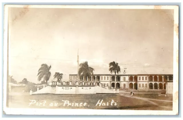 c1905 Steps Stage View Port Au Prince Haiti Antique Unposted RPPC Photo Postcard