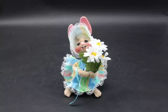 Annalee Easter 1996 Mobility Doll 6” Easter Spring Bunny Laughing & Eyes Open