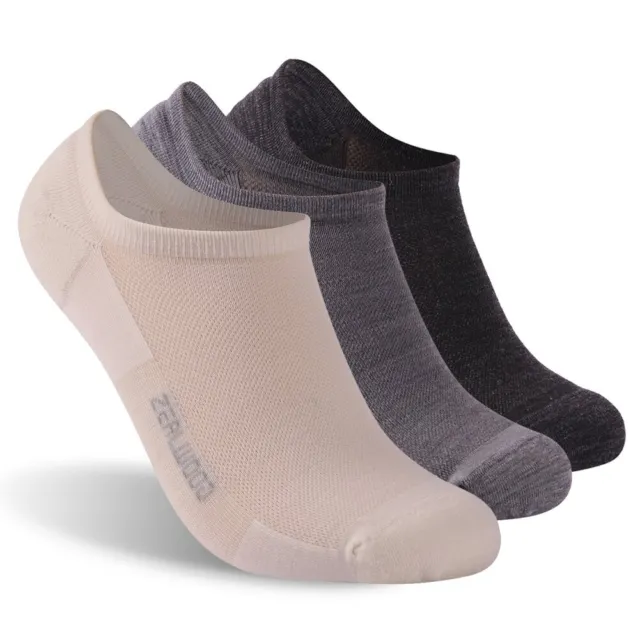 3 Pairs ZEALWOOD Merino Wool Athletic Running Sock Anti-blister Hiking Socks