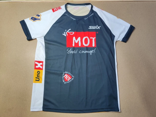 Swix T-Shirt Size L Short Sleeve Sports Quick Dry  MOT Show Courage
