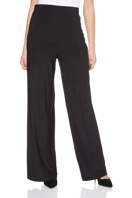 Curve Wide Leg Trousers in Black - Roman Originals UK