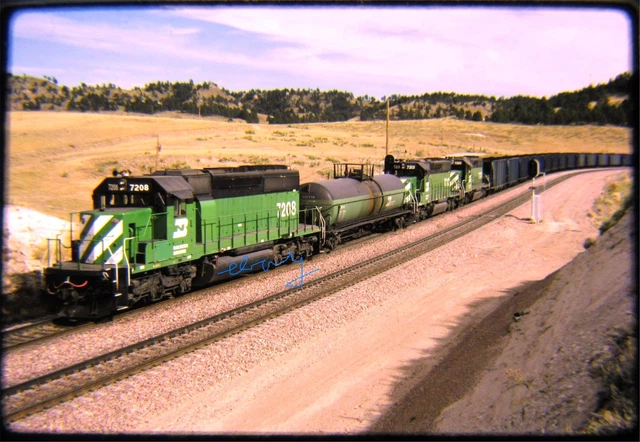 Railroad Slide Burlington Northern BN 7208  1987