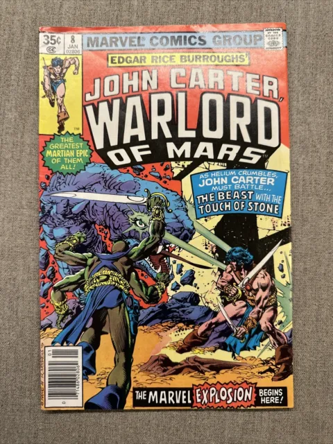 John Carter: Warlord of Mars (1977 series) #8 in VF cond Marvel Comics