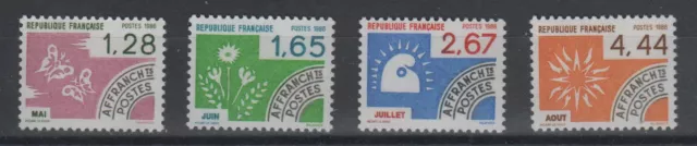 4 Préoblitérés 1986 N°190 à 193**