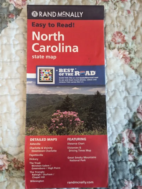 Rand McNally Easy to Read Folded Map: North Carolina State Map 2012