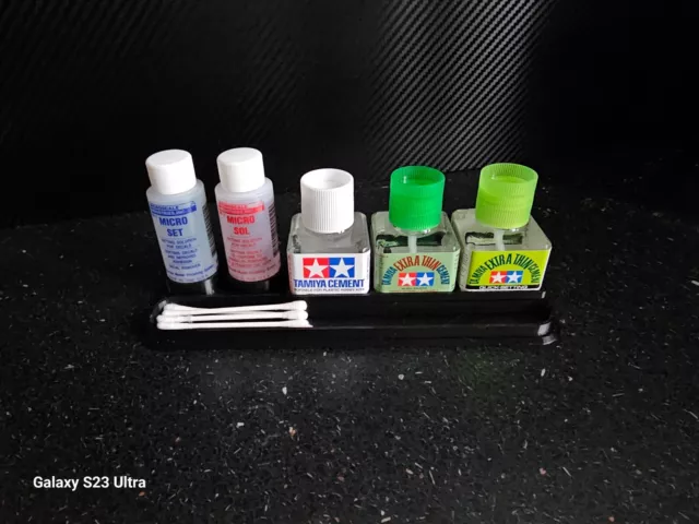 Tamiya plastic cement glue pot bottle 40ml holder extra thin model kit organizer