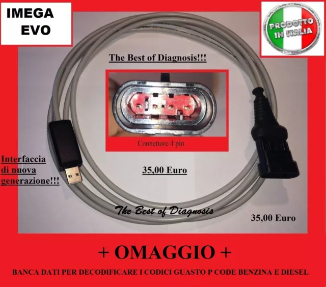 Cavo diagnosi usb Professionale per centraline Gpl/Metano Imega Evo