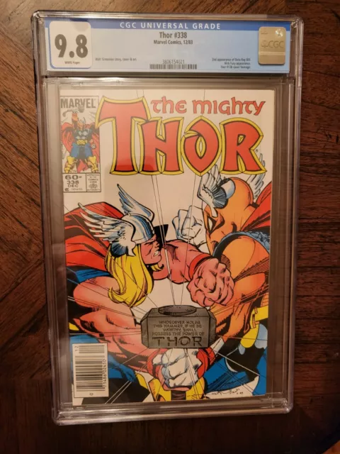 THOR #338 MARVEL 1983 2nd App. BETA RAY BILL CGC 9.8 WP NM/MT NEWSSTAND!