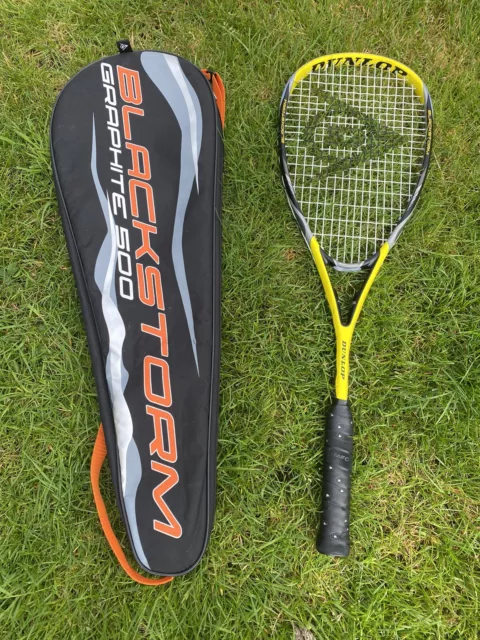 Dunlop Blackstorm Graphite 500 Squash Racket With Protective Carry Case