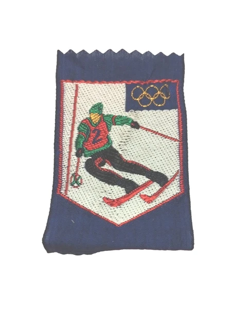 Ancien Foulard Jeux Olympiques Grenoble 1968 – Ski Station – Édition Collector