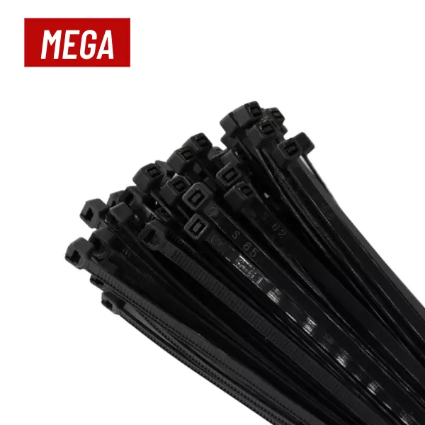 Cable Zip Ties [50-25-10] Strong Fastener Tie Wraps In Black & White Natural