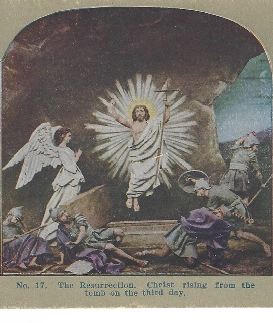 THE RESURRECTION. Christ Rising From the Tomb, Circa 1900 Stereoview ...
