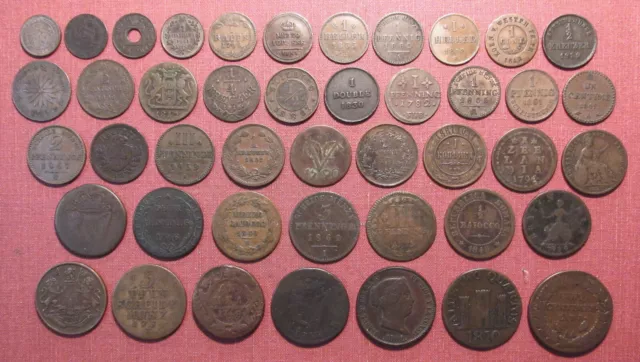 Lot Of (50) World Copper And Bronze Coins - Many Different Countries And States!