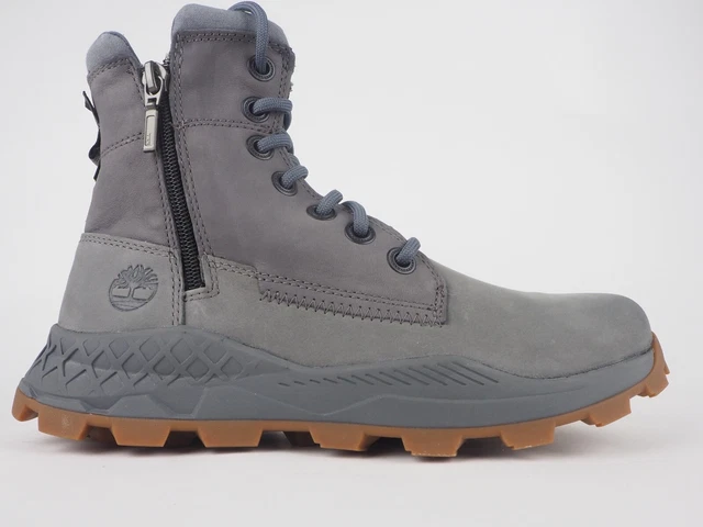 MENS TIMBERLAND BROOKLYN Side Zip A2152 Med Grey Leather Laced