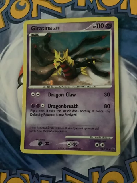 2009 POKEMON Card GIRATINA 27/127 PLATINUM- RARE Nonholo - NM/MINT