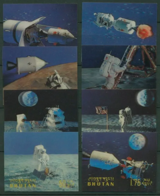 Bhutan 1969 Weltraumforschung Apollo 11 313/20 Kunststoffüberzug postfrisch