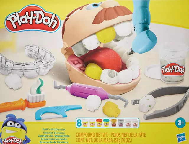 Play-Doh - Drill 'n Fill Dentist - with Cavity and Metallic Colored Modeling Com