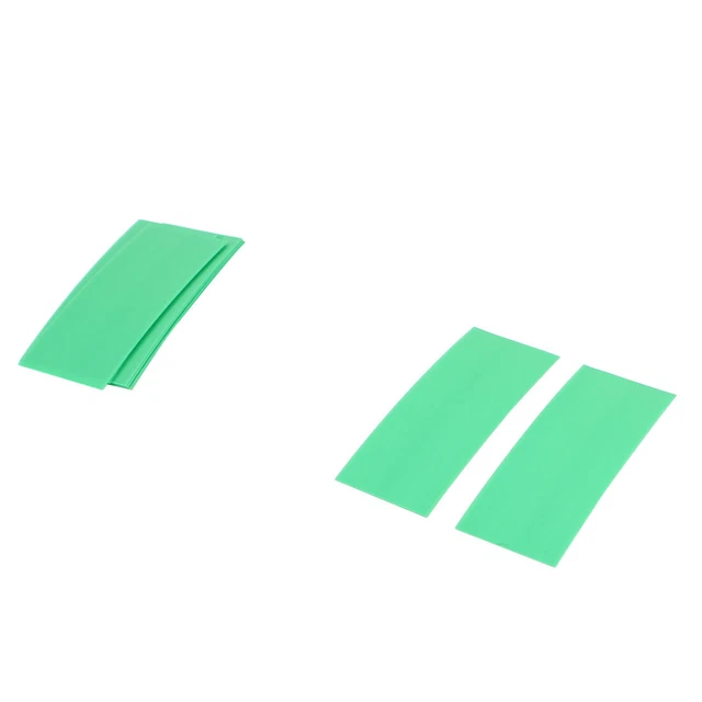 10 pz  72mm x 18.5mm di PVC Tubo termoretraibile verde per 1 x Batteria 18650