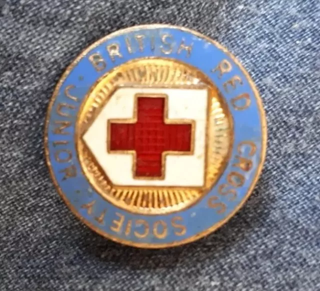 BRITISH RED CROSS SOCIETY JUNIOR Vintage Collectors Charity Enamel Pin Badge