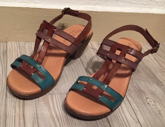Sandales Plates Eva Frutos En Cuir Rouge - Taille 35 - Neuf Avec Boîte - Dernière Pièce