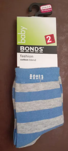 Bonds Baby Cotton Blend 2 Pack Socks