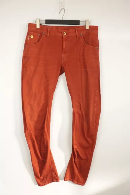 G-STAR RAW ARC 3D SLIM COJ Orange Rust Denim Relaxed Jeans Size W36 L34 Zip Fly