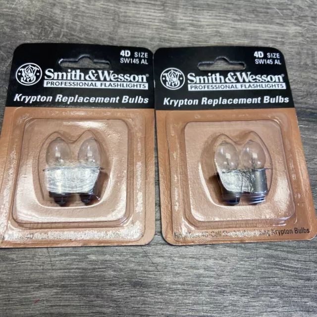 Smith & Wesson Recambio Flash Luz Bombillas 4D SW145AL Lote De 2 Packs 4