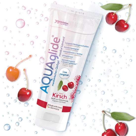 AQUAGLIDE LUBRICANTE BASE AGUA  SABOR CEREZA 100ML -Envio Domicilio