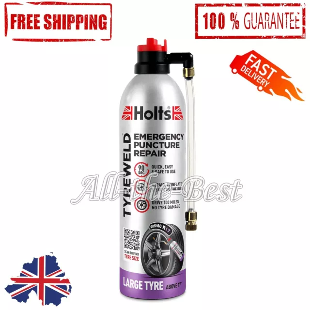 Holts Tyreweld Puncture Sealant 500ml, Emergency Tyre Repair Foam, Repair Kit.