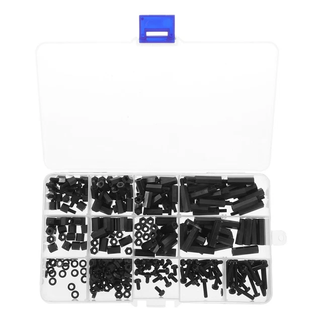Kit assortimento guarnizioni viti in nylon kit assortimento viti metriche nero