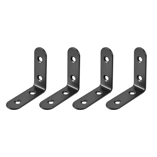 Corner Brace, 50mm x 50mm Stainless Steel Joint Right Angle Bracket, 4 Pcs
