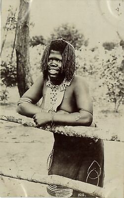 Pc South Africa Ethnic Nude Zulu Beauty Vintage Real Photo Postcard