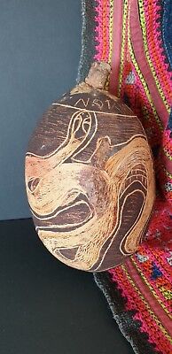 Old Australian Aboriginal Carved Kimberley’s Boab Nut …beautiful signed... 2