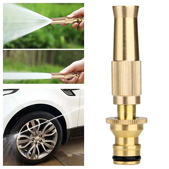 Hochdruck Wasser Spritzpistole Metall Messing Düse Garten Hose Rohr Rasen Auto >
