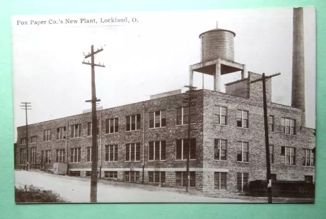 1910 Lockland / Cincinnati Ohio-The Fox Paper Company Picture Postcard