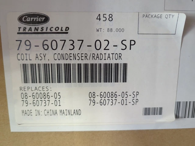 79-60737-02-Sp Carrier Transicold Condesor/Radiator Coil