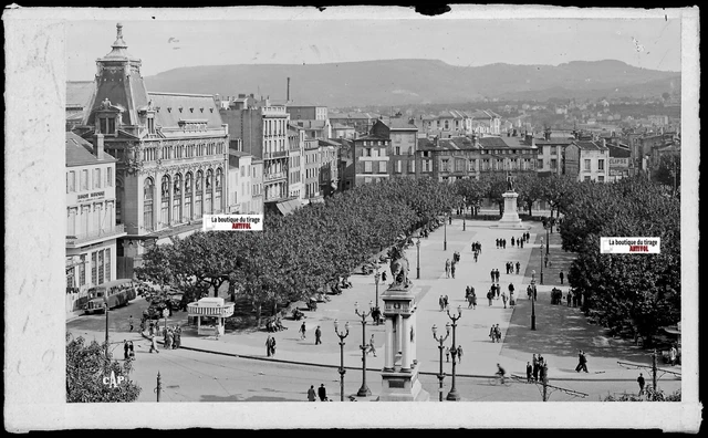 Plate Glass,Photo Negative Black & White 3 1/2x5 1/2in Clermont-Ferrand Place