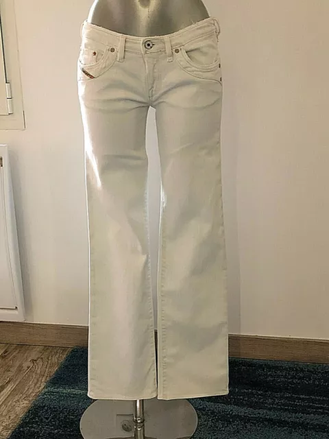 jeans used blanc taille basse DIESEL kycut stretch TAILLE W26 L30 excellent état