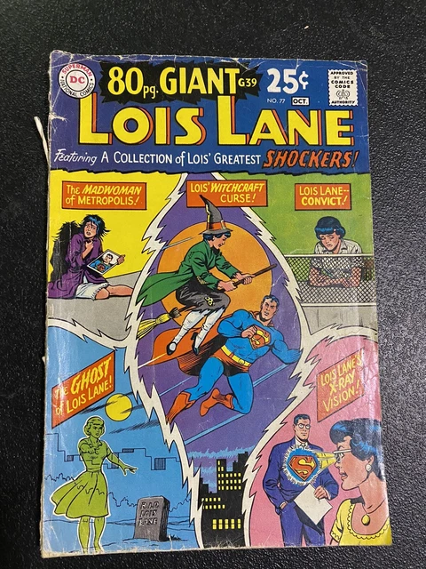 DC COMICS SUPERMAN’S Girlfriend Lois Lane #77 Giant ‘67 FC Detached/No ...