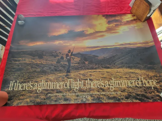 Vintage Factory Leupold Golden Ring Scope Poster Rifles Ammo Hunting Display