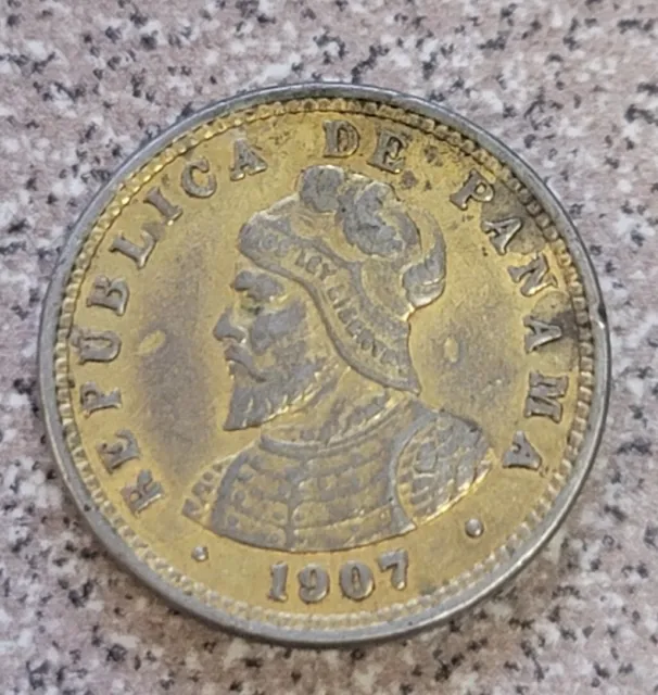 PANAMA - Medio Centesimo de Balboa - 1907 - Km-6 - Tiny Coin- Very Nice