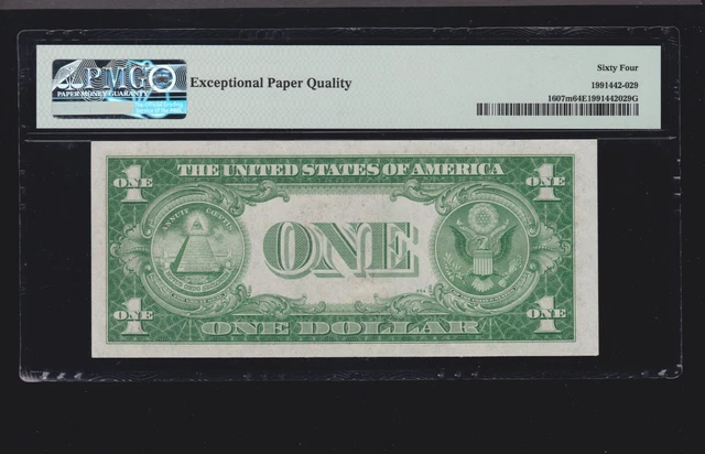 US 1935 $1 Silver Certificate RA Block FR 1607m PMG 64 EPQ V Ch CU (003) 2