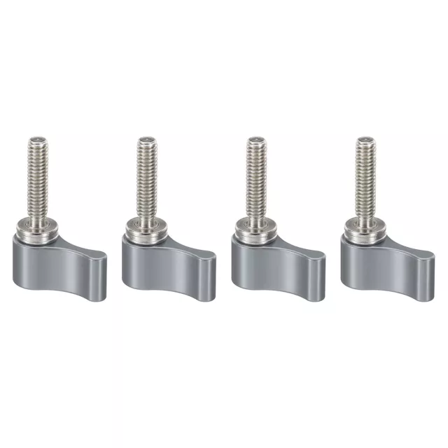 4 piezas M4 17 mm palanca de pulgar ajustable de aluminio perno giratorio para cámara, gris