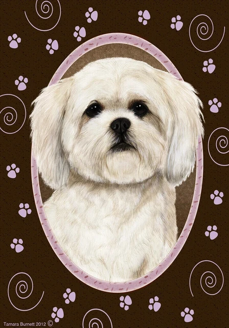 Paws House Flag - White Lhasa Apso 17294