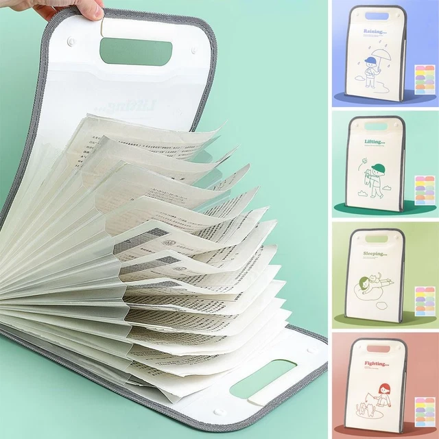 13 POCKETS TEST Paper Storage Folder PP Document Bag Portable A4 File ...