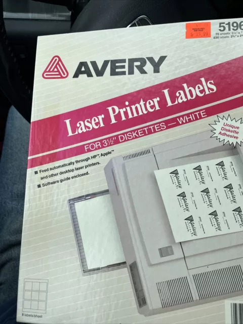 Avery Laser Printer Labels 5196