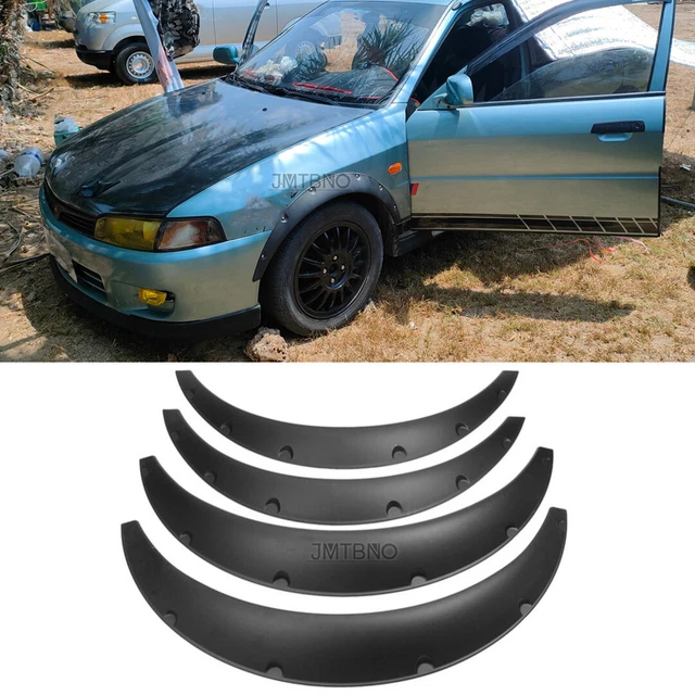FOR MITSUBISHI LANCER 4x Fender Flares Wide Body Wheel Arches Flexible