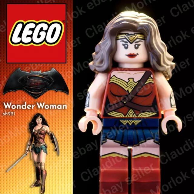 ⭐ LEGO Wonder Woman Mini-Figurine sh221 Exclusive Dc Dawn Of Justice 76087