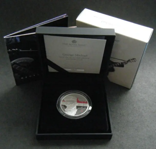 2024 GEORGE MICHAEL 1oz £2 TWO POUND SILVER PROOF COIN - BOX & COA - IN STOCK